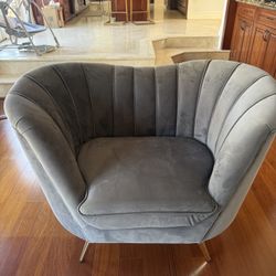 Beautiful Gray Accent Chair 