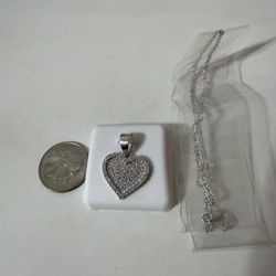 Moissanite Heart Necklace
