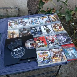 18 Games, 1 Controller. All Cables. Jailbreak PS3 Playstation 3 Slim 500GB For $300! All Combo Or Trade are welcome or cash. Free Delivered