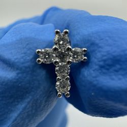 Diamond Cross Shaped Earrings