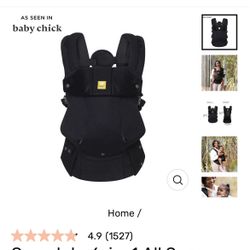 LÍLLÉbaby Complete All Seasons Baby Carrier – Black Mesh