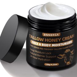 Hand-whipped Beef Tallow Honey Cream, 