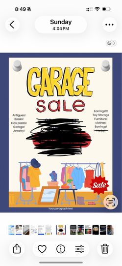 Moving sale