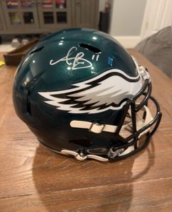 AJ Brown Signed Philadelphia Eagles FS Authentic Helmet {Fantacis Approved}