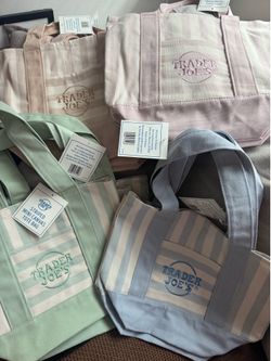 New mini striped Trader Joe’s tote bags
