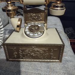 Antique Fancy Rotary Telephone 