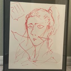 Anime  Boy Sketch With Frame 