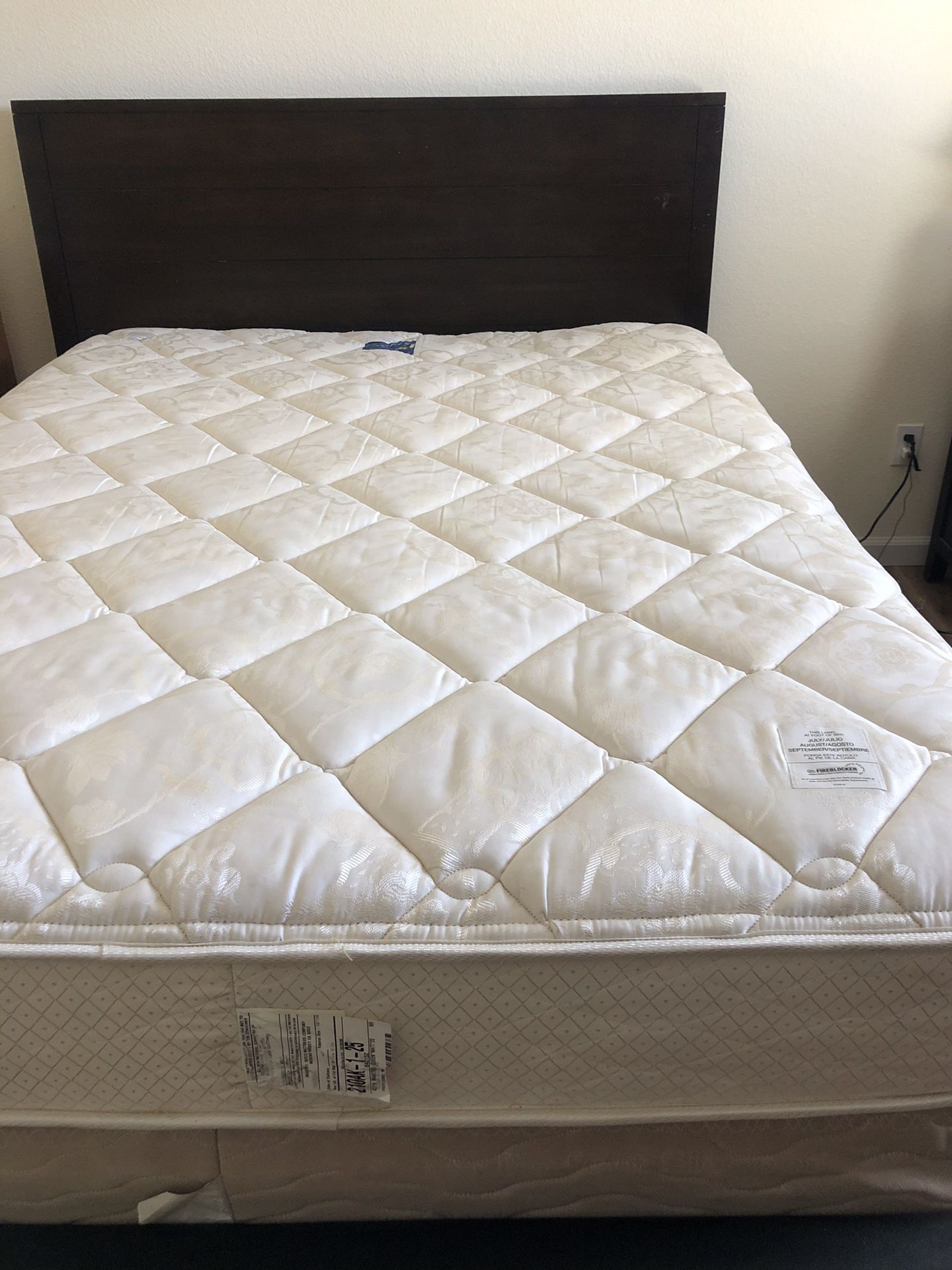 Queen size bed and frame