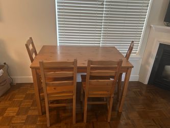 IKEA JOKKMOKK Table and 4 chairs, Antique Stain