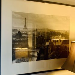 Framed B+W Print of Paris, 1920s