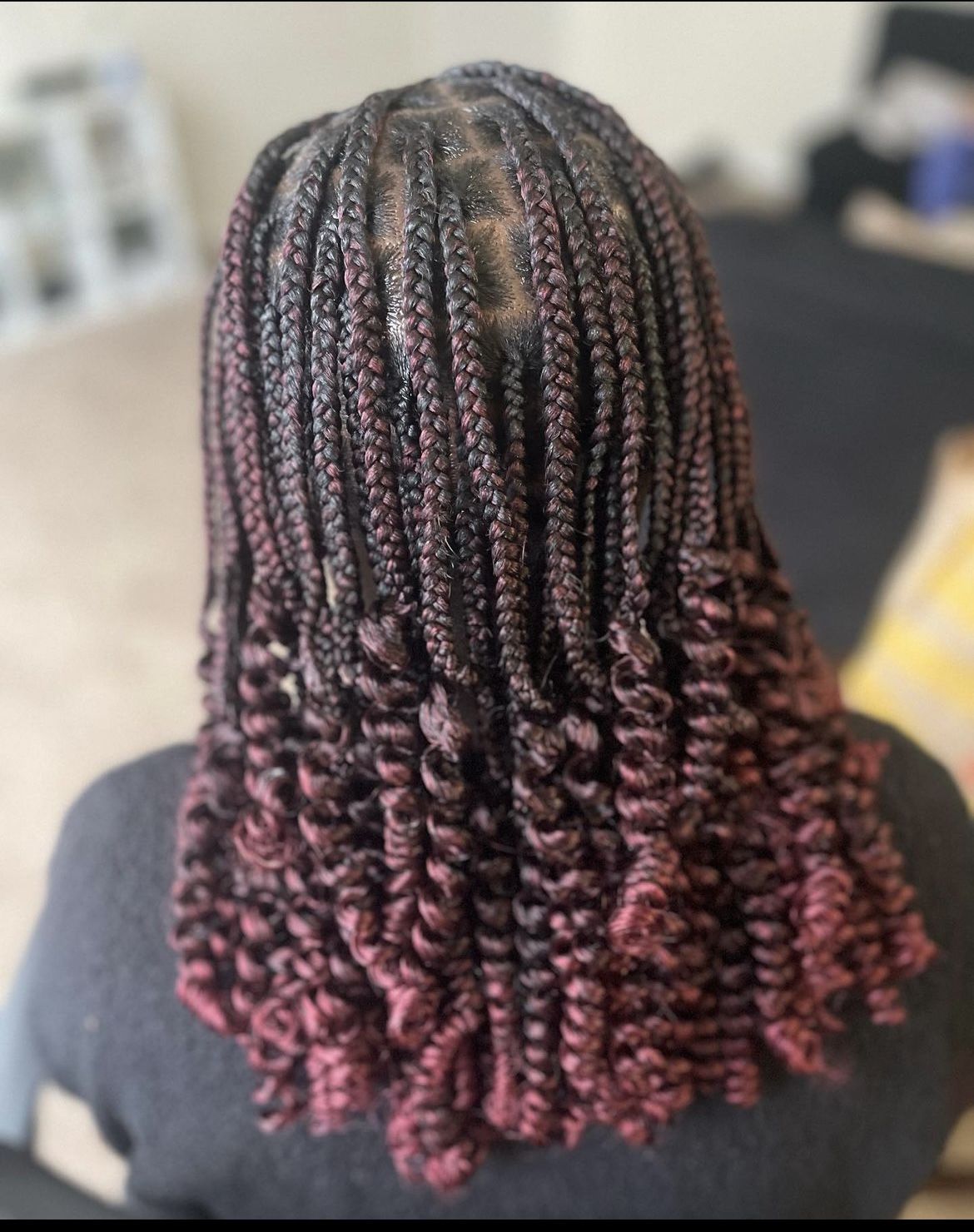 Knotless Braids W Curly Ends 