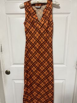 Diab’less Paris Orange Maxi Dress 
