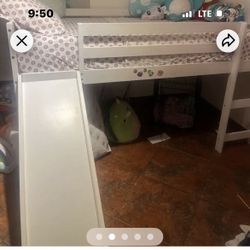 Girls White Bunk Bed 