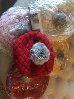 Cute Pom Hats for Sale! Brand New!
