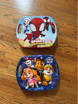 PAW PATROL Ride-On Toy Scooter Board with Two Handles and Spiderman Scoot Racer Ride-on Scoot Board