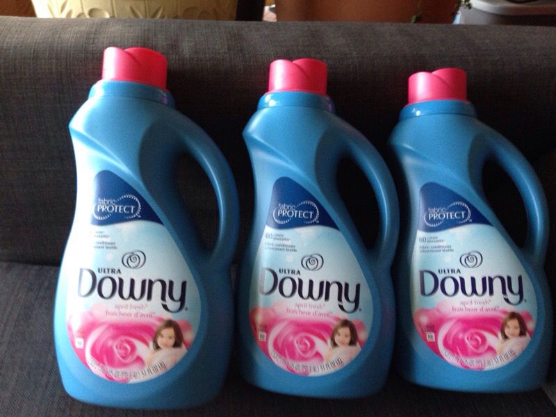 3 Bottles Ultra Downy Fabric Protect Fabric Conditioner Adoucissant Textile Ultra Downy April Fraicheur d' Avril he compatible. Each Bottle 60
