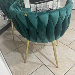 4 Emerald Green  Chairs 