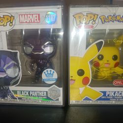 6 Funko Pops (Dragonball Z, Pikachu, X-Men, South Park)