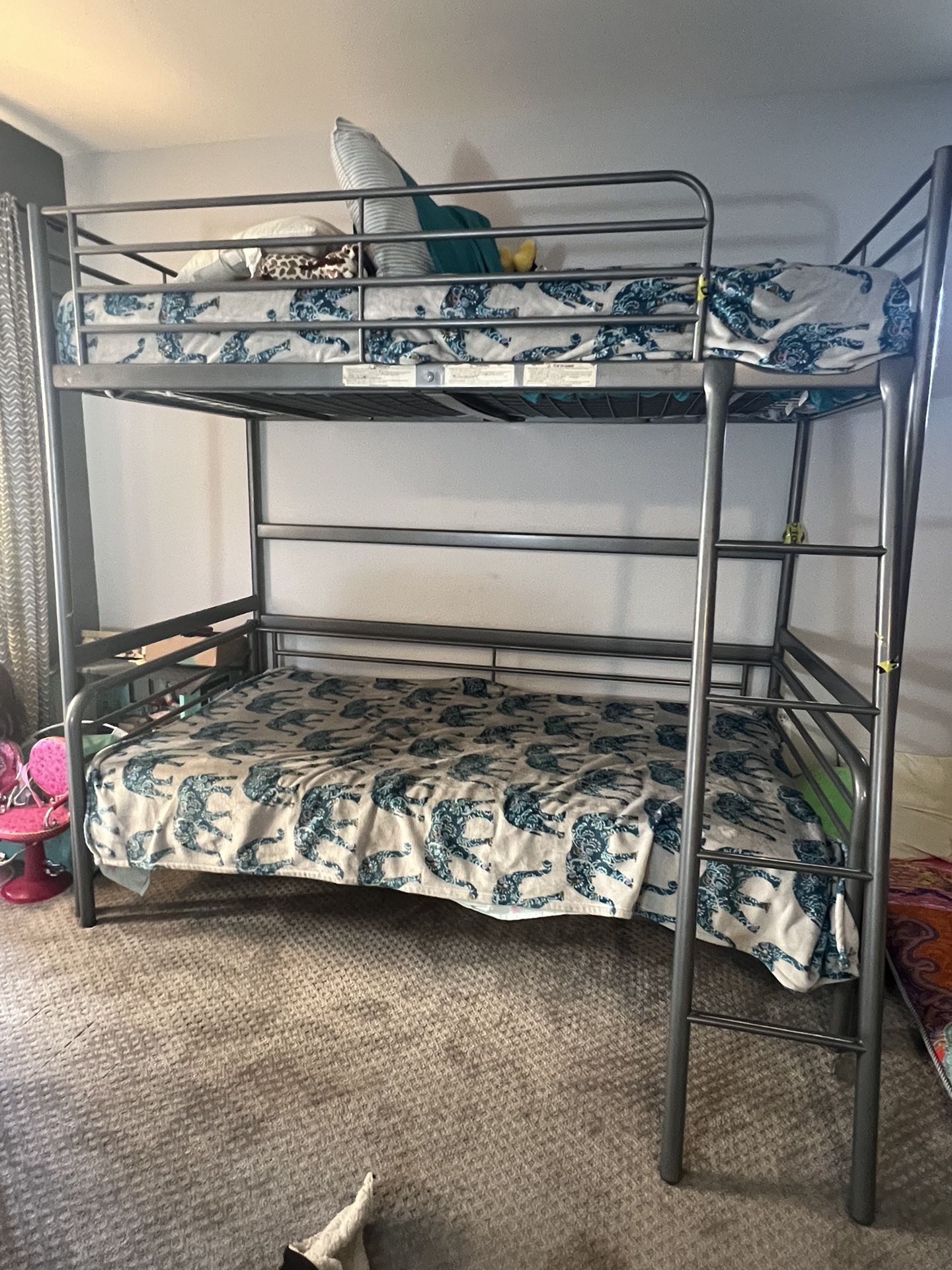 IKEA Gray Metal Bunk beds 