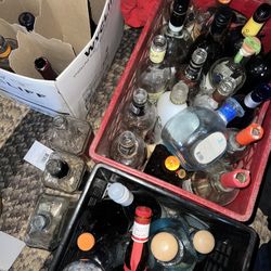 Lot Of Empty Bottles For Crafting Etc.