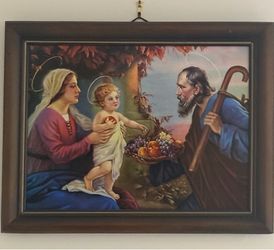 Religious image of Mary Jesus and Joseph