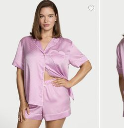 Satin Heart Short pj Set VS