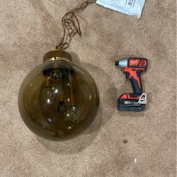 Vintage (MCM) Globe Light/Chandelier / Pendant Light 