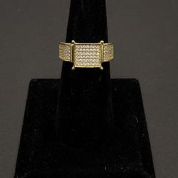 Stone Gold Heart Ring