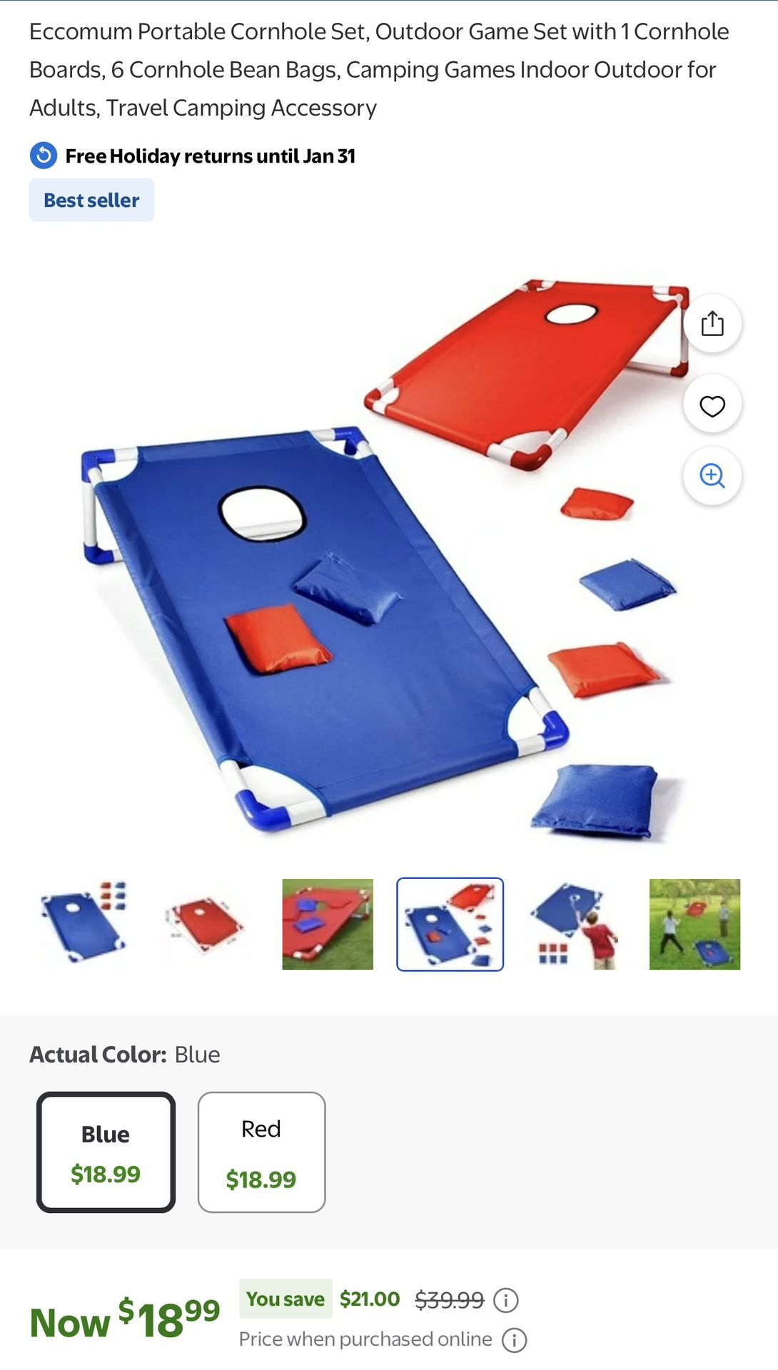 Bean Bag Toss Game Set