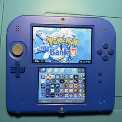 Nintendo Blue 2DS - Custom Setup - 64GB 