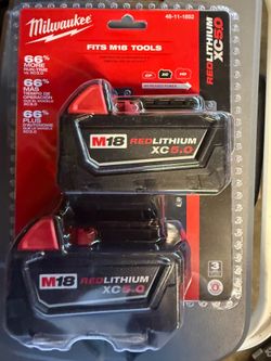 M18 18-Volt Lithium-Ion XC Extended Capacity 5.0 Ah Battery Pack (2-Pack)