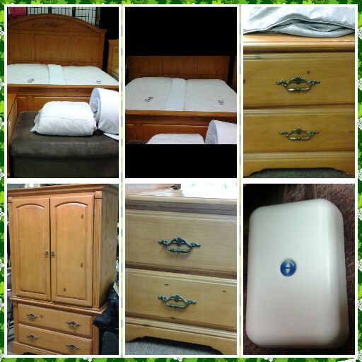 King Size bed, w/ brand new number bed