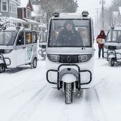 Mini Electric Enclosed 4 Door Tricycle