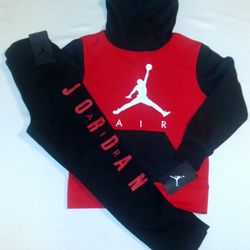 Jordan Boys Youth 2pc Hooded Jogger Set- Small 