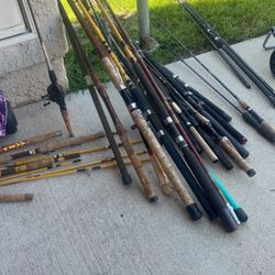 Fishing Rods Poles Vintage