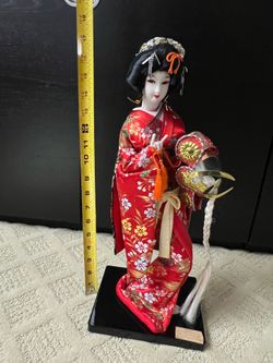 Vintage Nishi & Co, LTD Geisha Doll on Stand