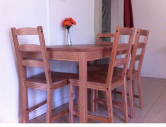 IKEA Dining table with 4 chairs