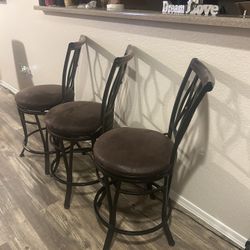 Brown Counter Height Bar Stools 