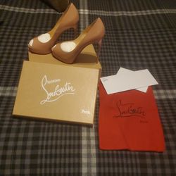 Red Bottom Soles, Beige, Size 36 Made In Italy 