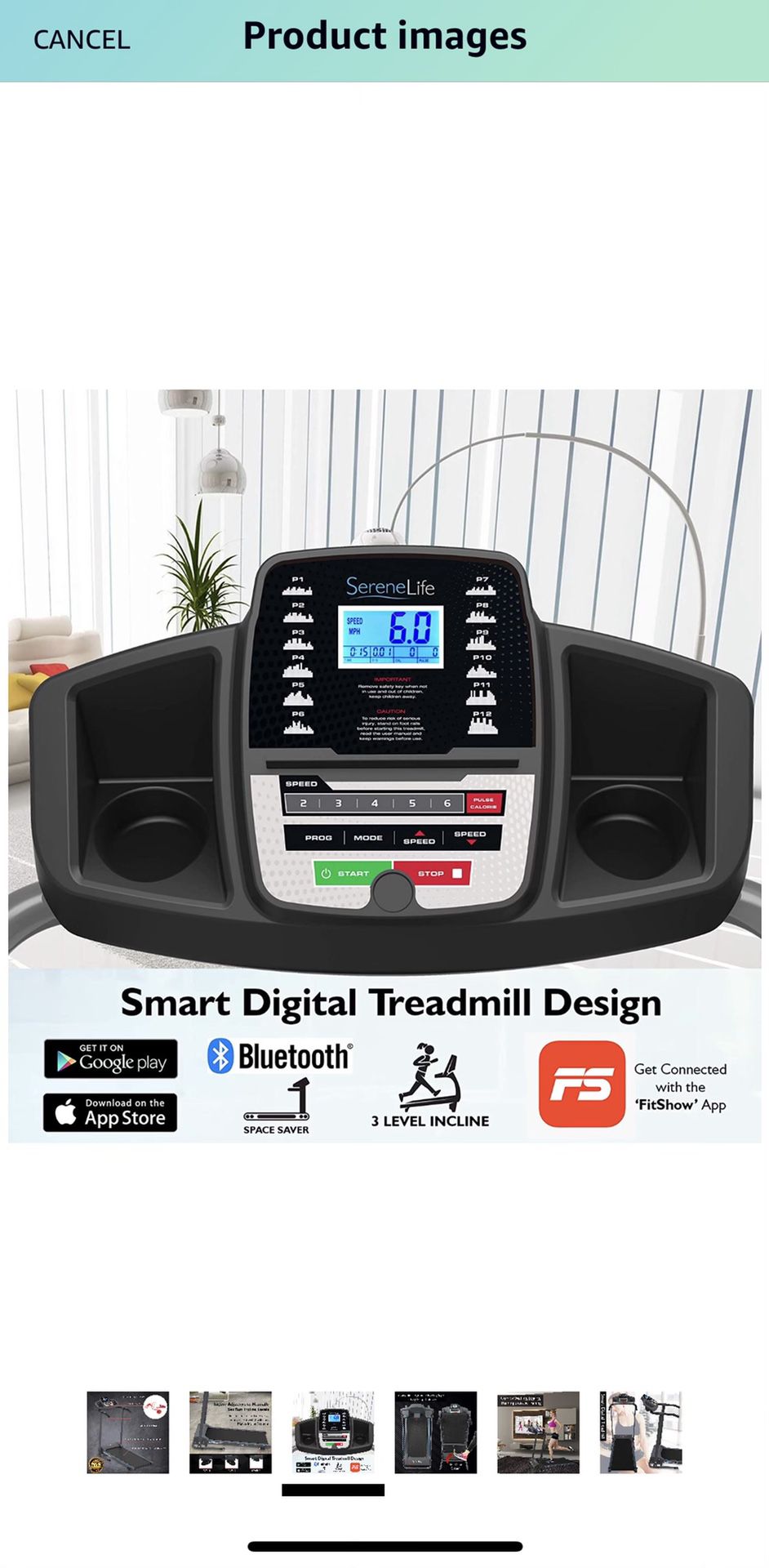 SereneLife Smart Digital treadmill New