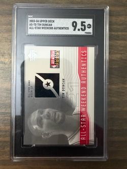 🏀 Tim Duncan SGC 9.5 2003 Upper Deck All-Star Weekend Authentics Game-Used Warm-Up