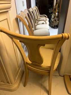 Bernhardt dining room table with mirror and 6 chairs set