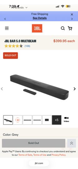 JBL Bar 5.0 MultiBeam Soundbar