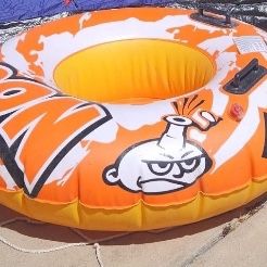 Air Head Monsoon Round Inflatable Tow Behind Boat Tube