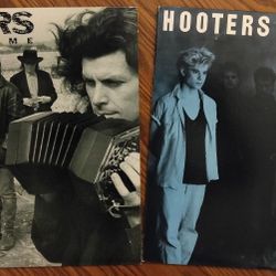 2 VINTAGE "THE HOOTERS" VINYL RECORDS~ 1985 ~ "ONE WAY HOME  & NERVOUS NIGHT"