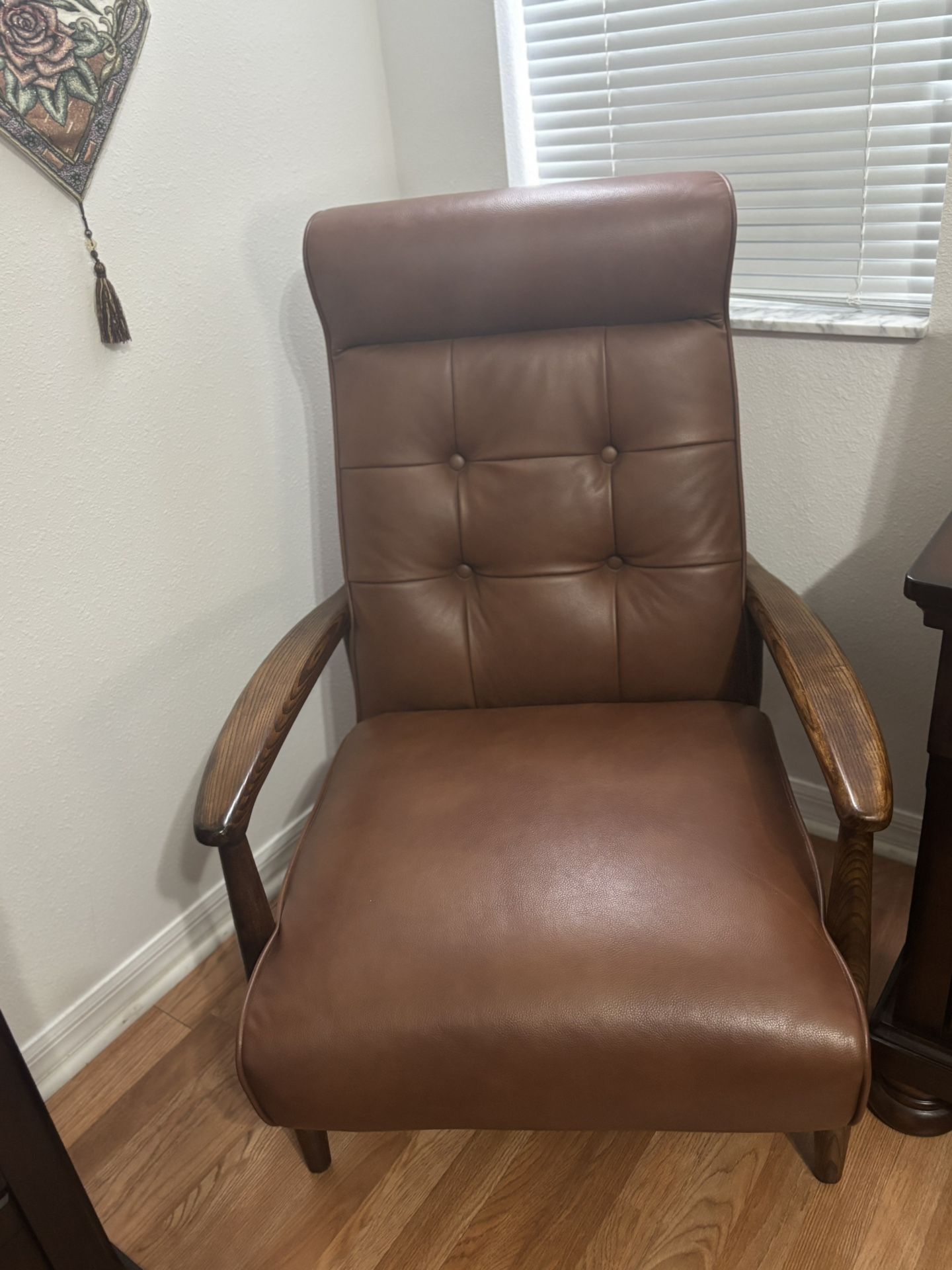 Mid-Century Modern Leather Armchair 