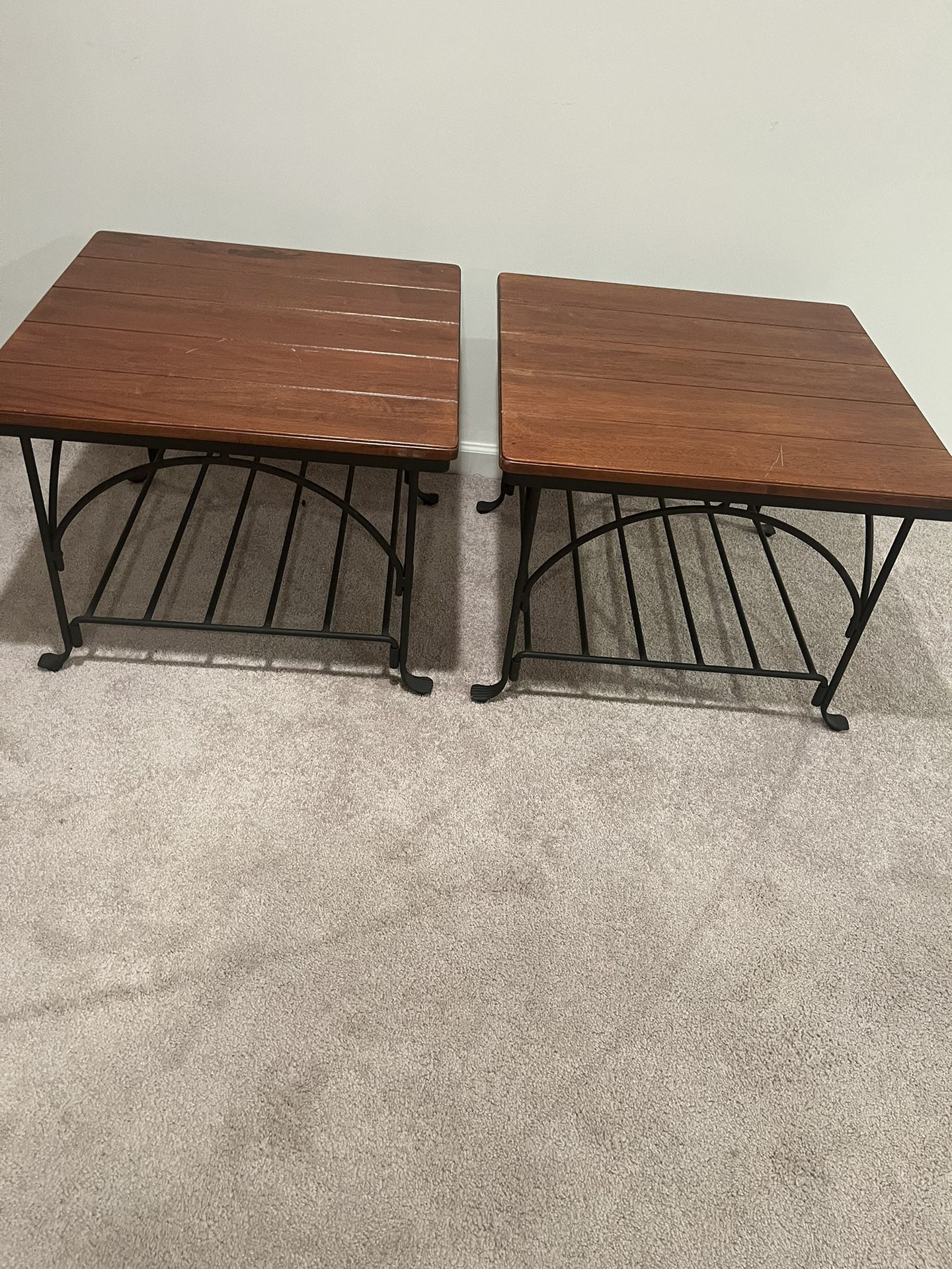 Two Coffee Tables Sold Wood For Sale Each Price 25$ Size 26x26
