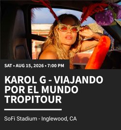 Karol G Saturday 8/15