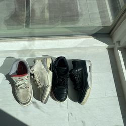 Jordan 3 Retro ‘Muslin’ & ‘Cyber Monday’ Size 12 Men’s Shoes Am