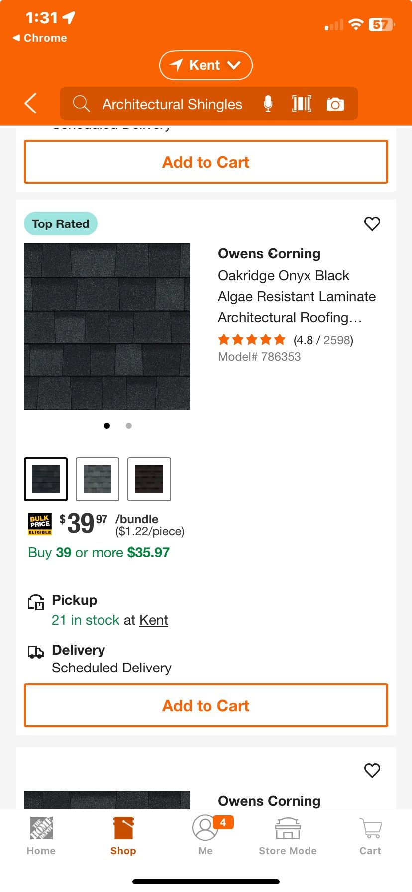 Owen’s Corning Architectural Roofing Black / Grey